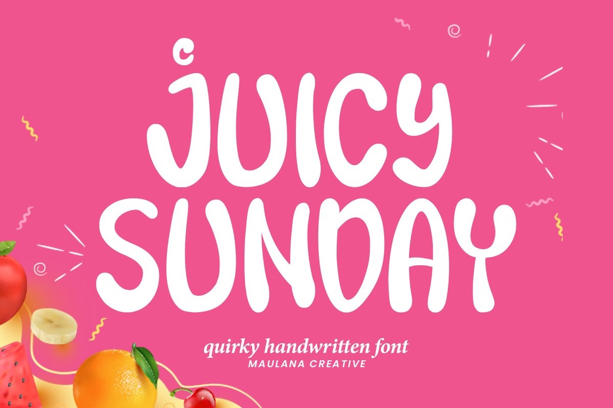 Пример шрифта Juicy Sunday