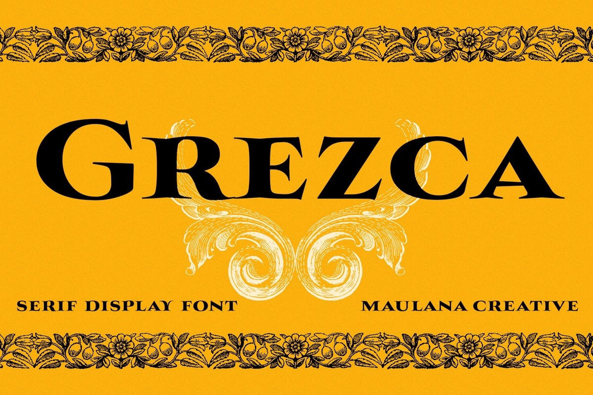 Пример шрифта Grezca
