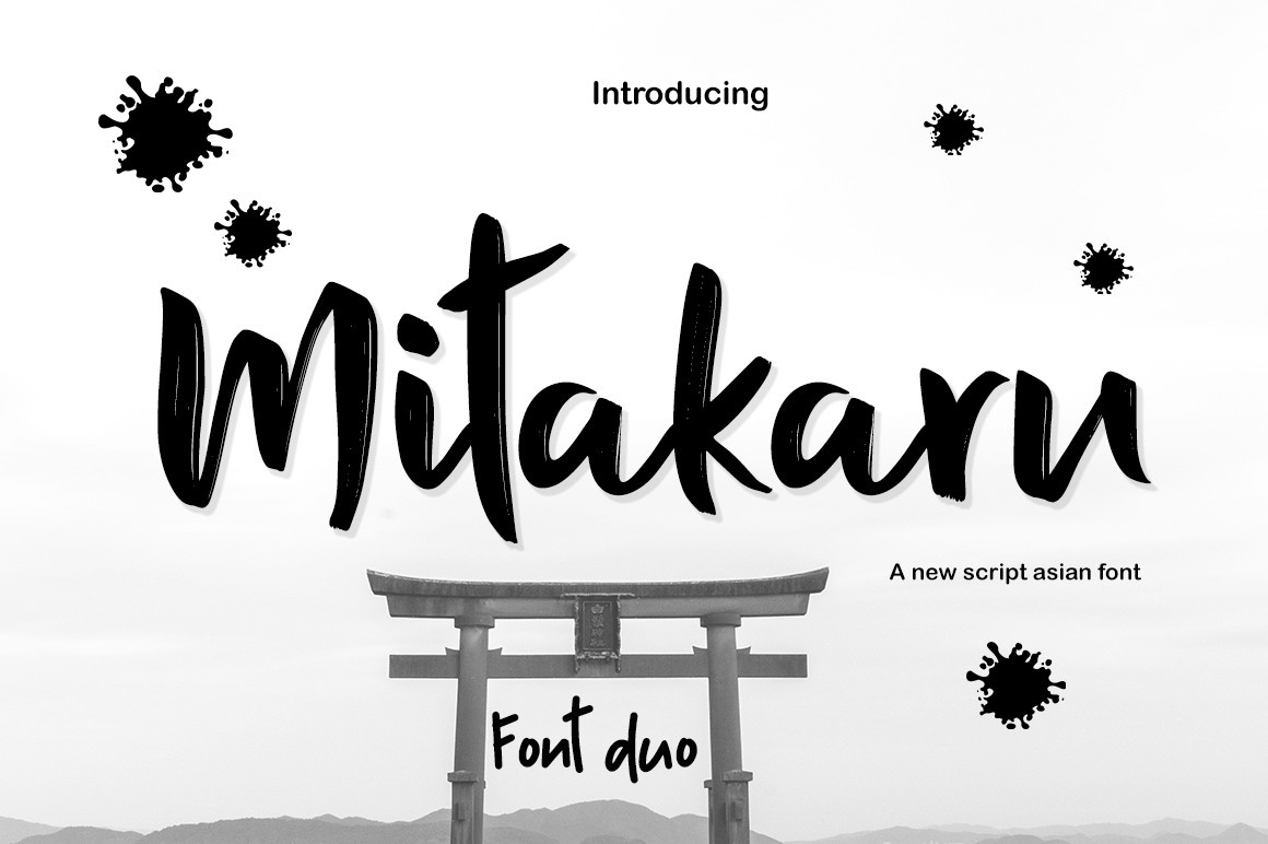 Пример шрифта Mitakaru Regular