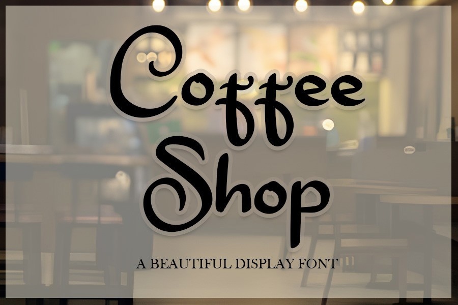 Пример шрифта Coffee Shop