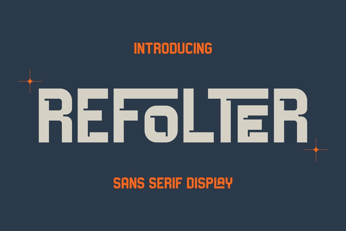 Пример шрифта Refolter Regular