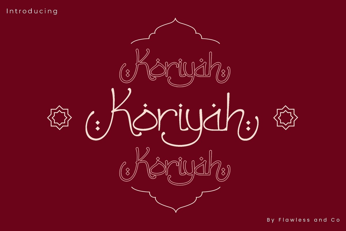 Пример шрифта Koriyah