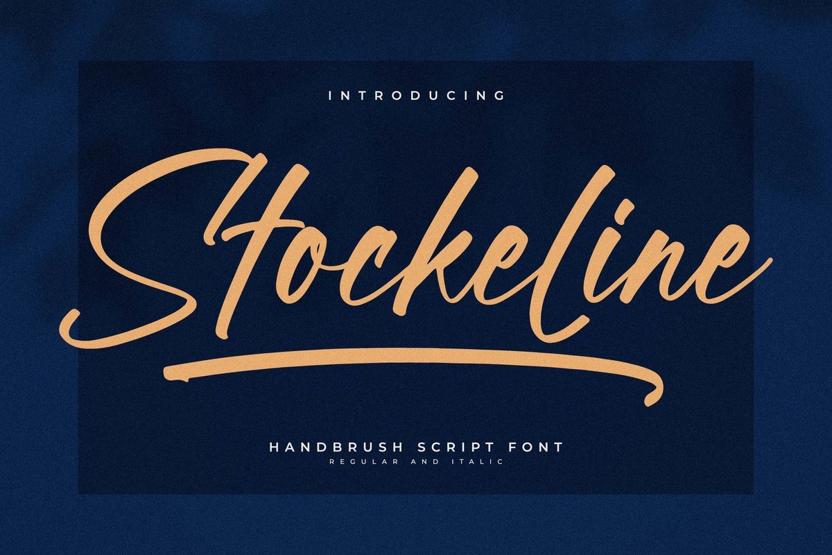 Пример шрифта Stockeline Regular