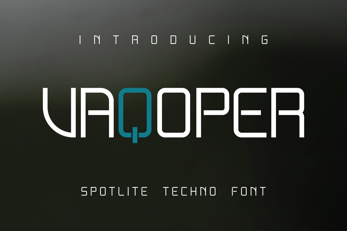 Пример шрифта Vaqoper
