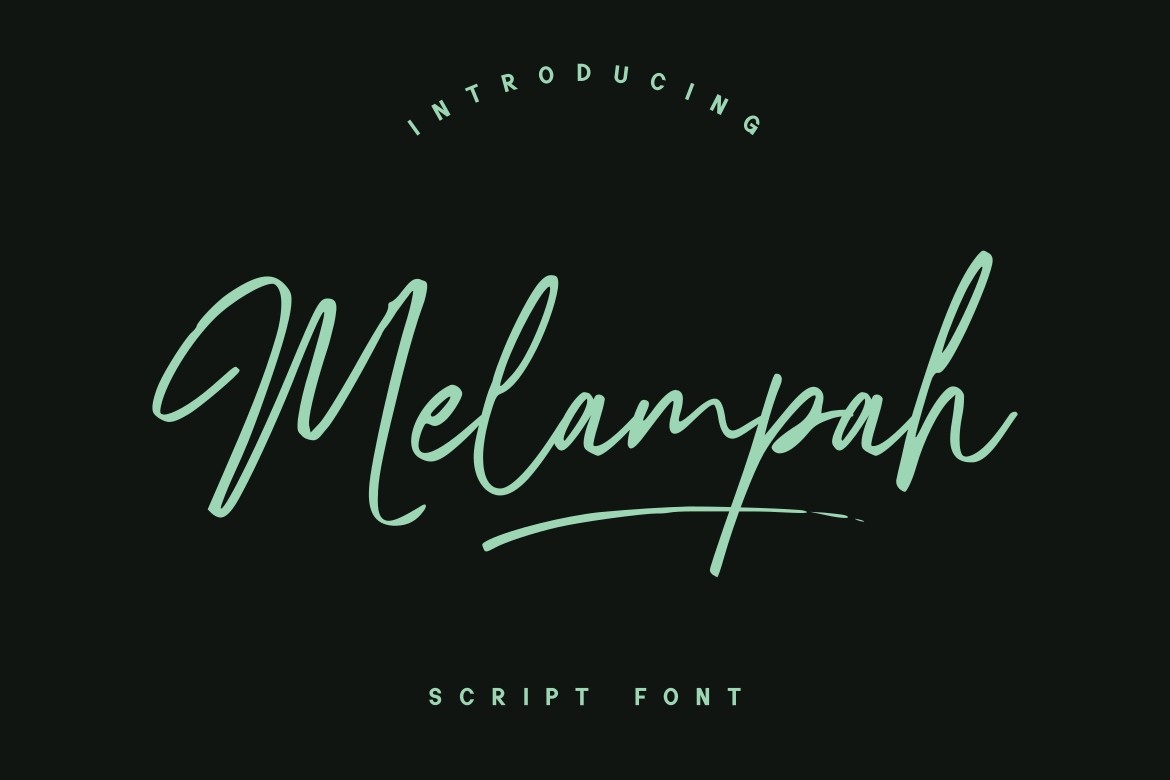 Пример шрифта Melampah Regular