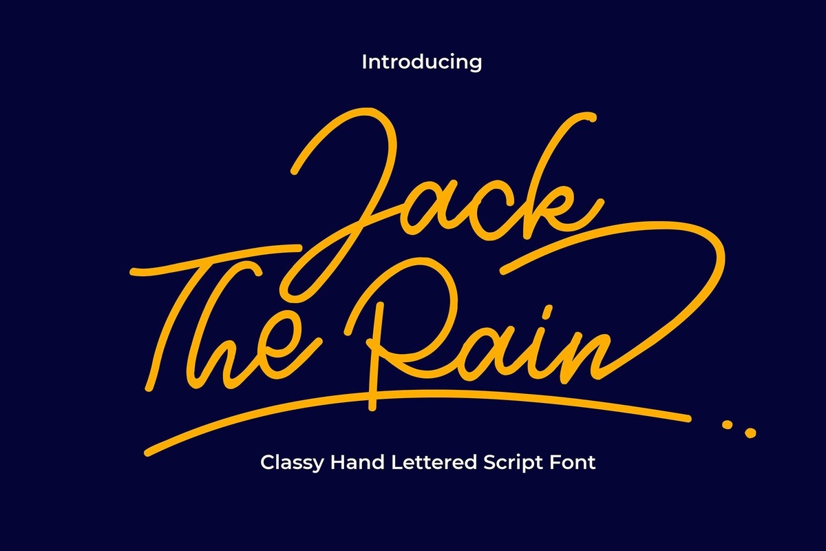 Пример шрифта Jack the Rain