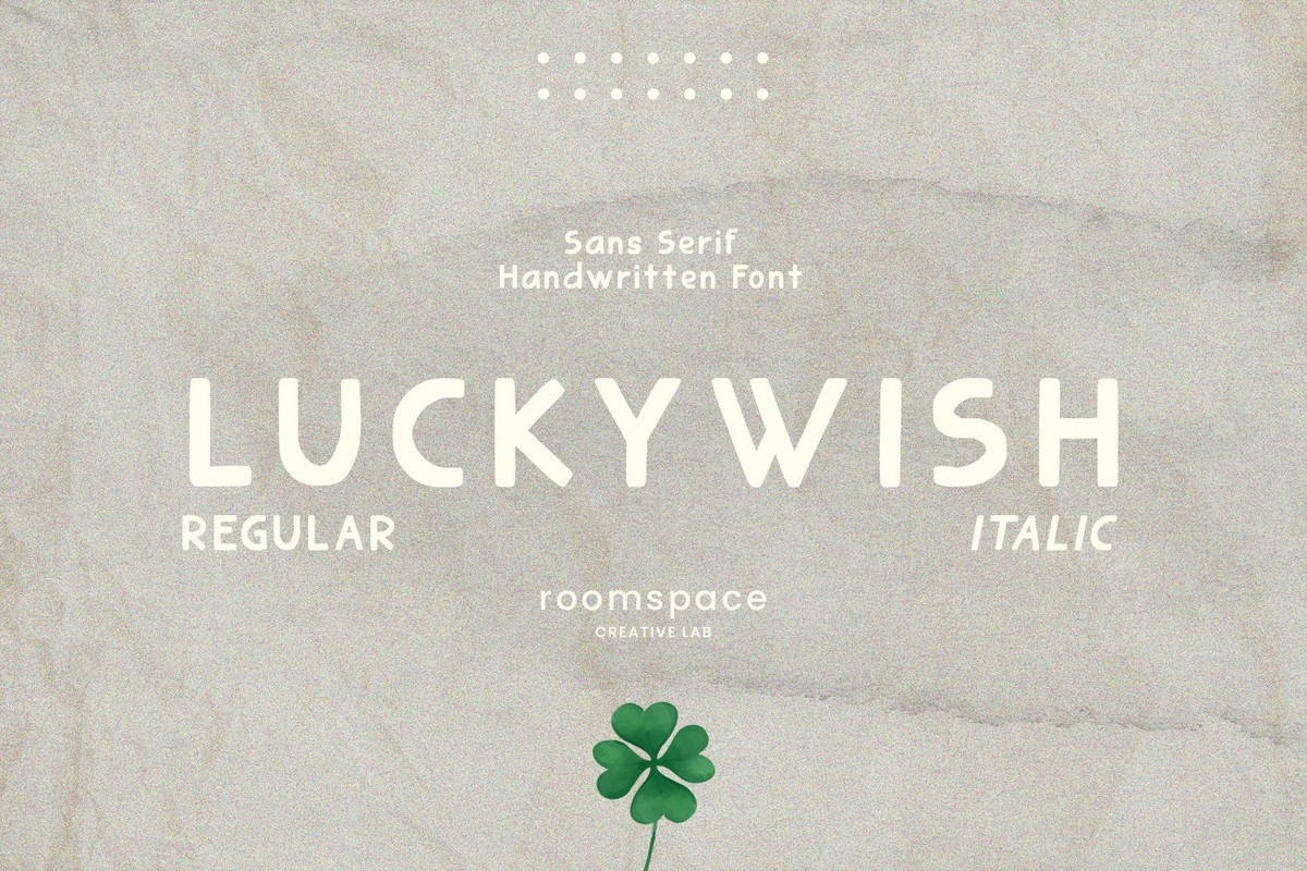 Пример шрифта Luckywish