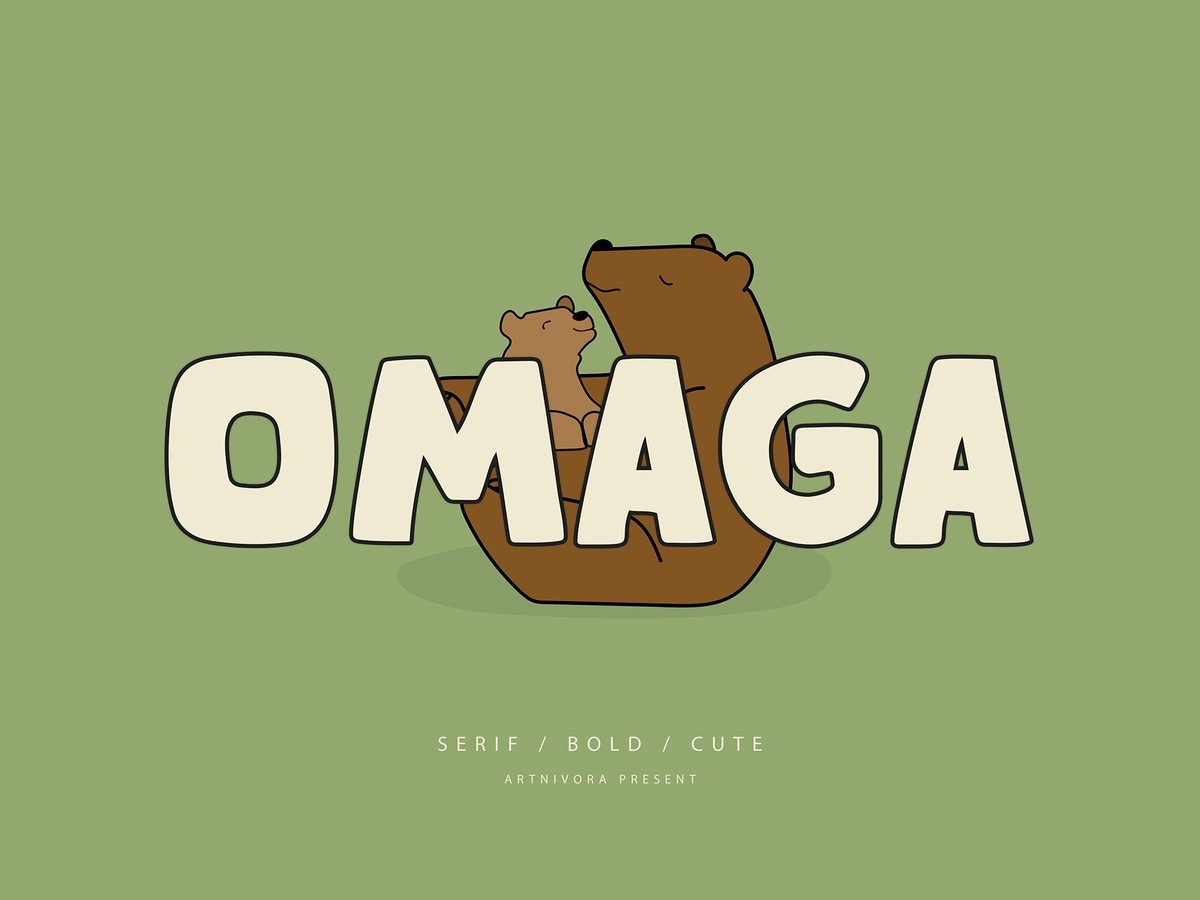 Пример шрифта Omaga