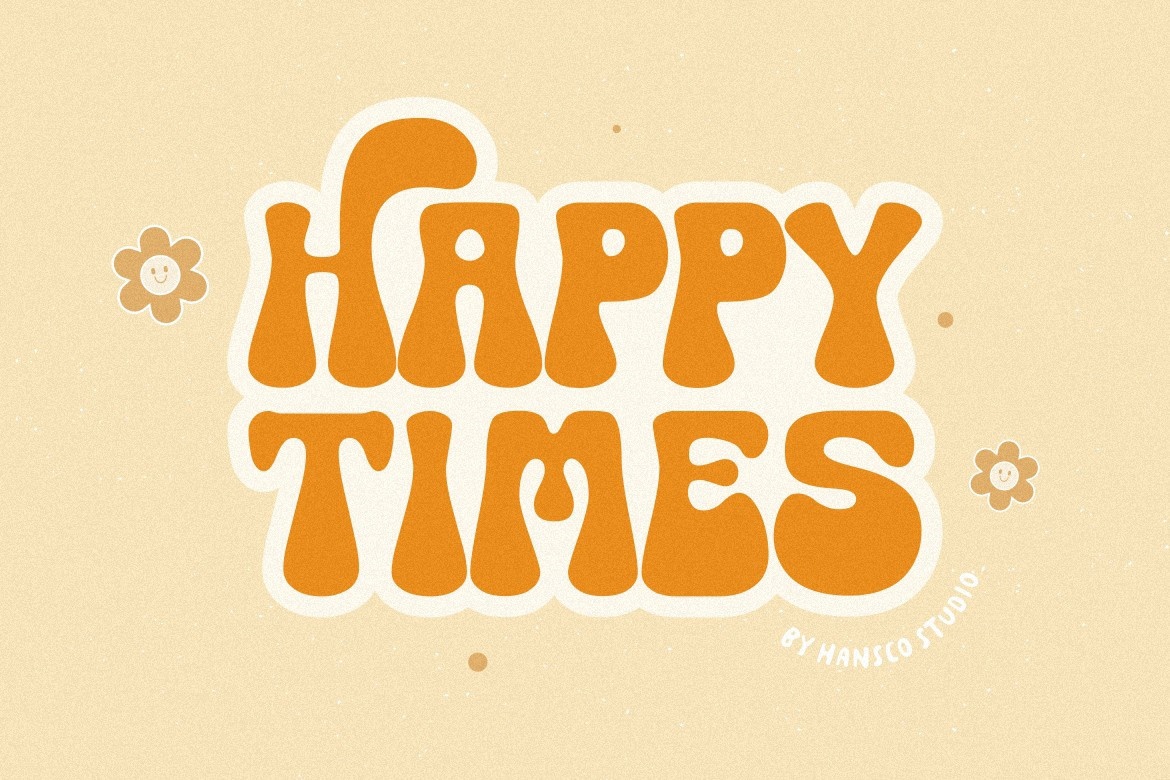 Пример шрифта Happy Times