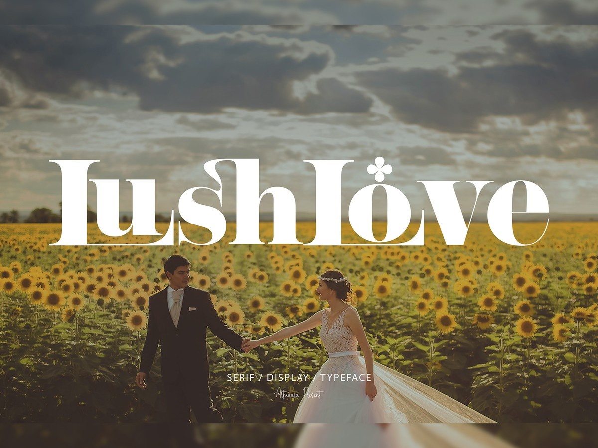 Пример шрифта Lush Love