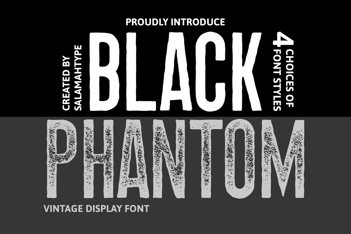 Пример шрифта Black Phantom Rough Texture