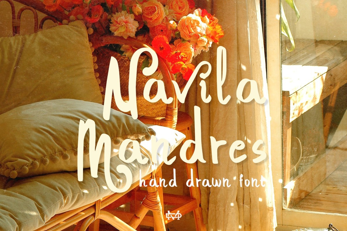 Пример шрифта Navila Mandres