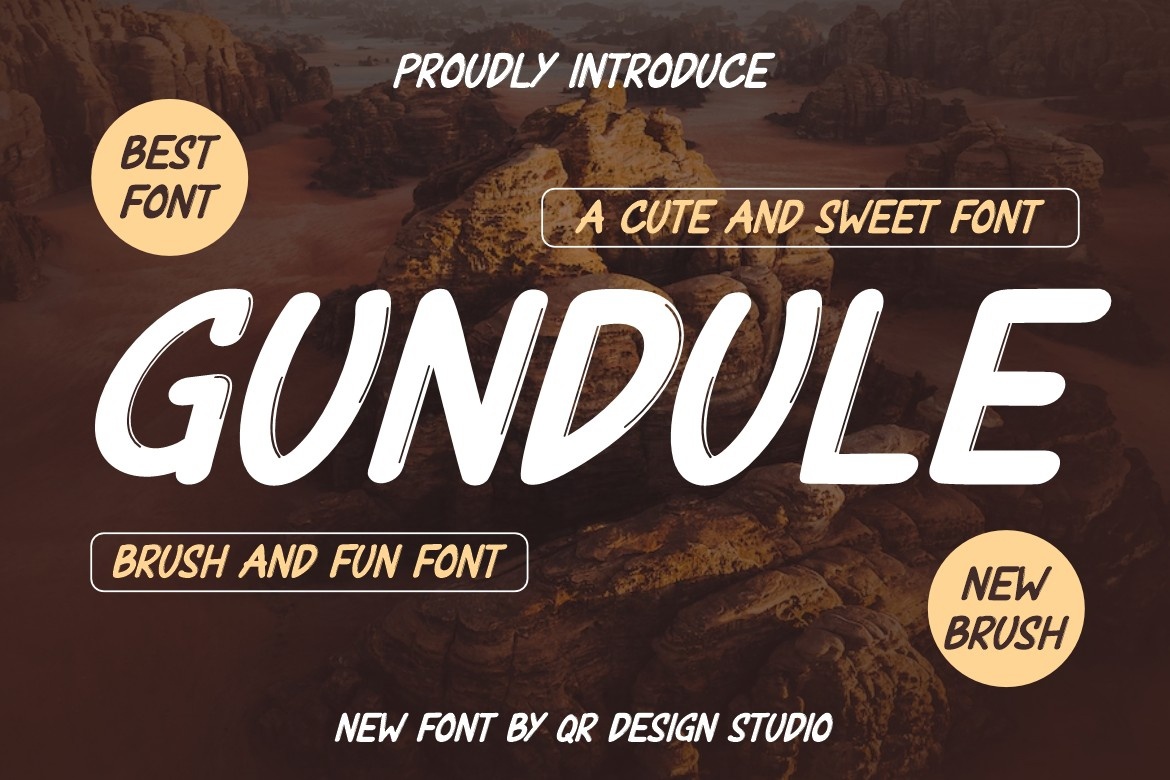 Пример шрифта Gundule