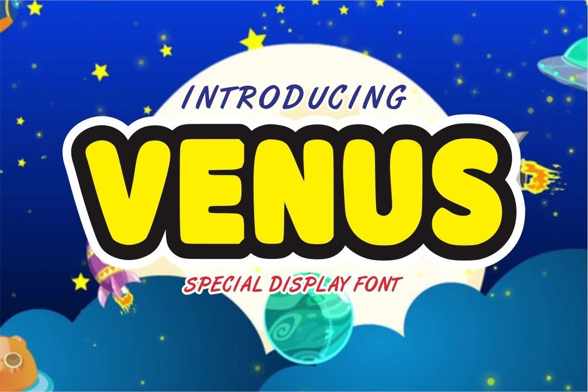 Пример шрифта Venus Regular