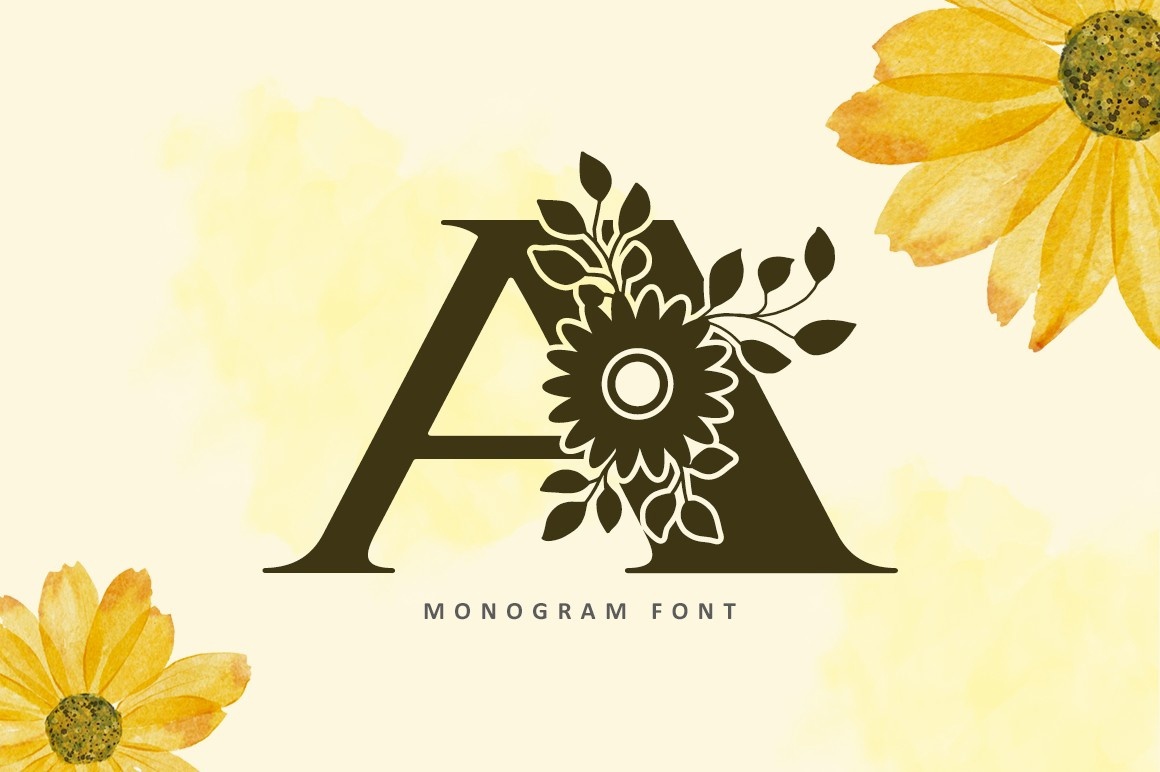 Пример шрифта Sunflower Monogram