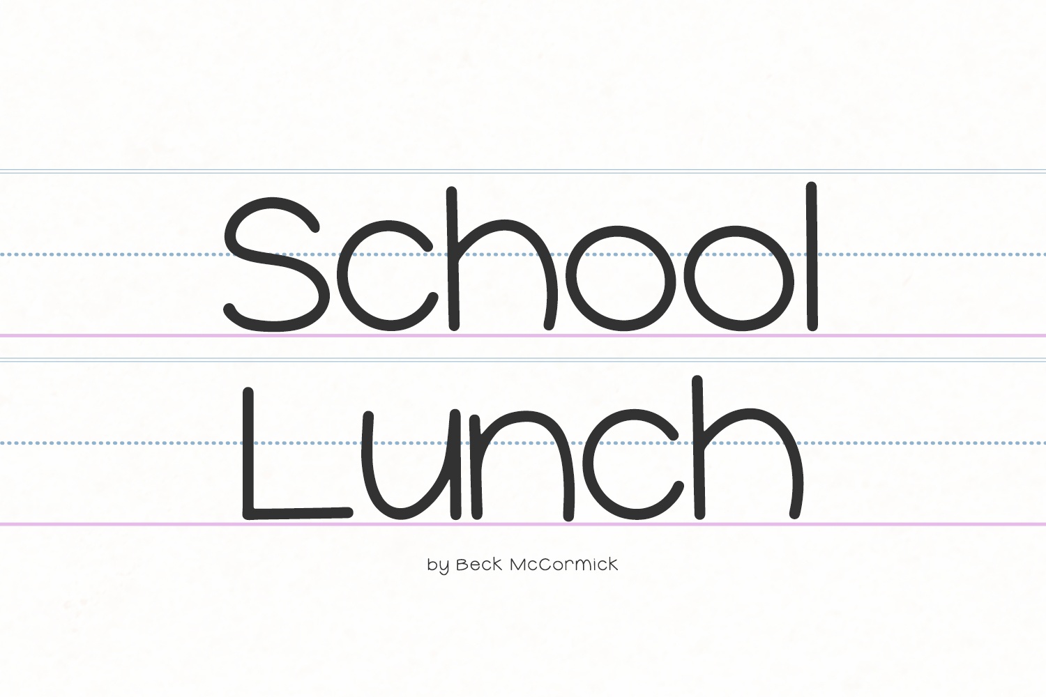 Пример шрифта School Lunch