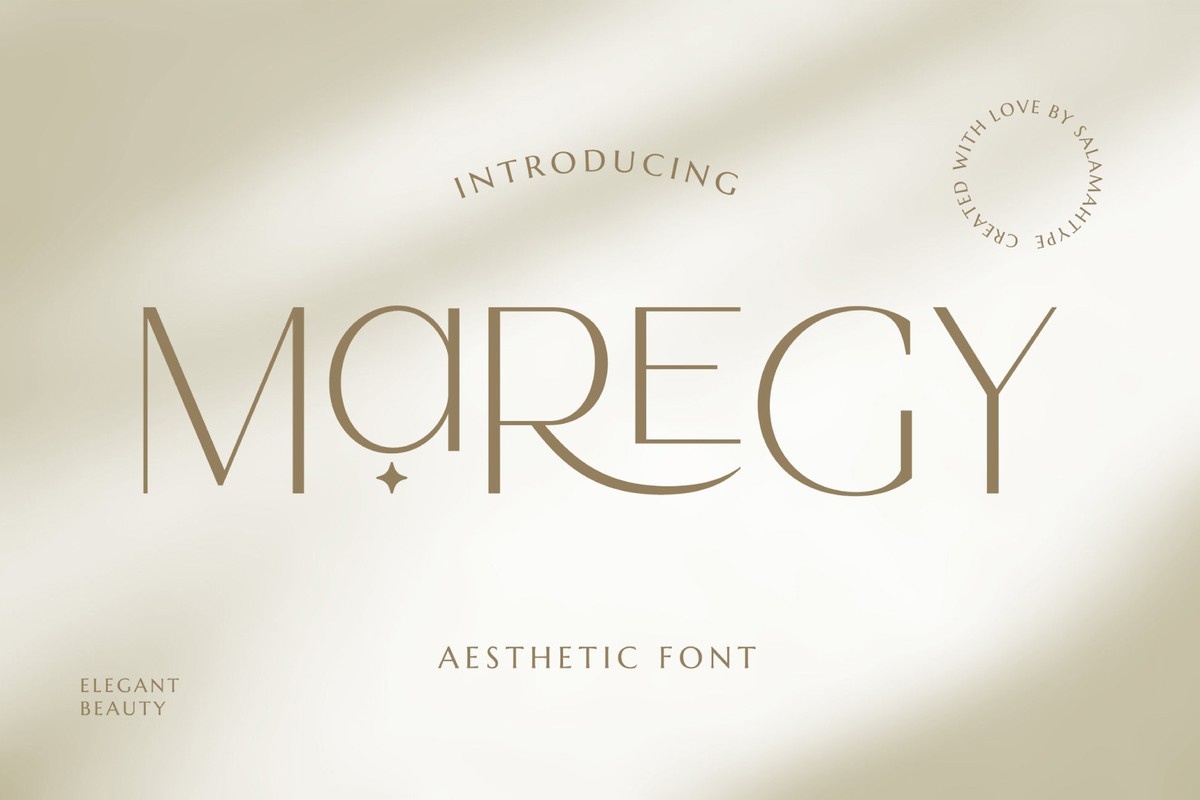 Пример шрифта Maregy