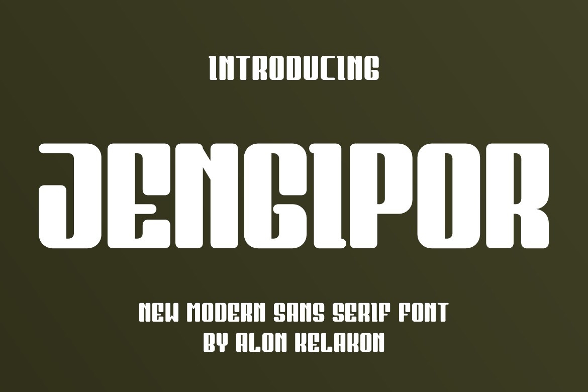 Пример шрифта Jengipor Regular