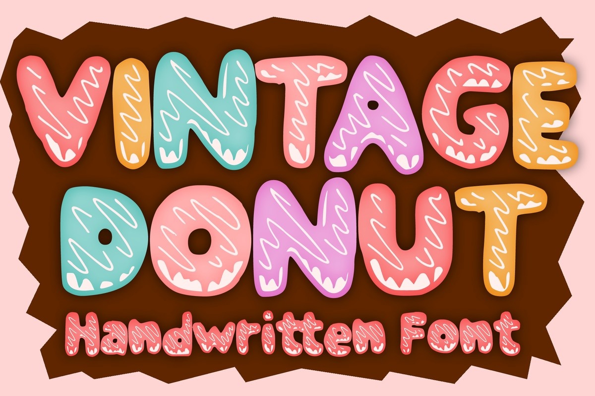 Пример шрифта Vintage Donut Regular