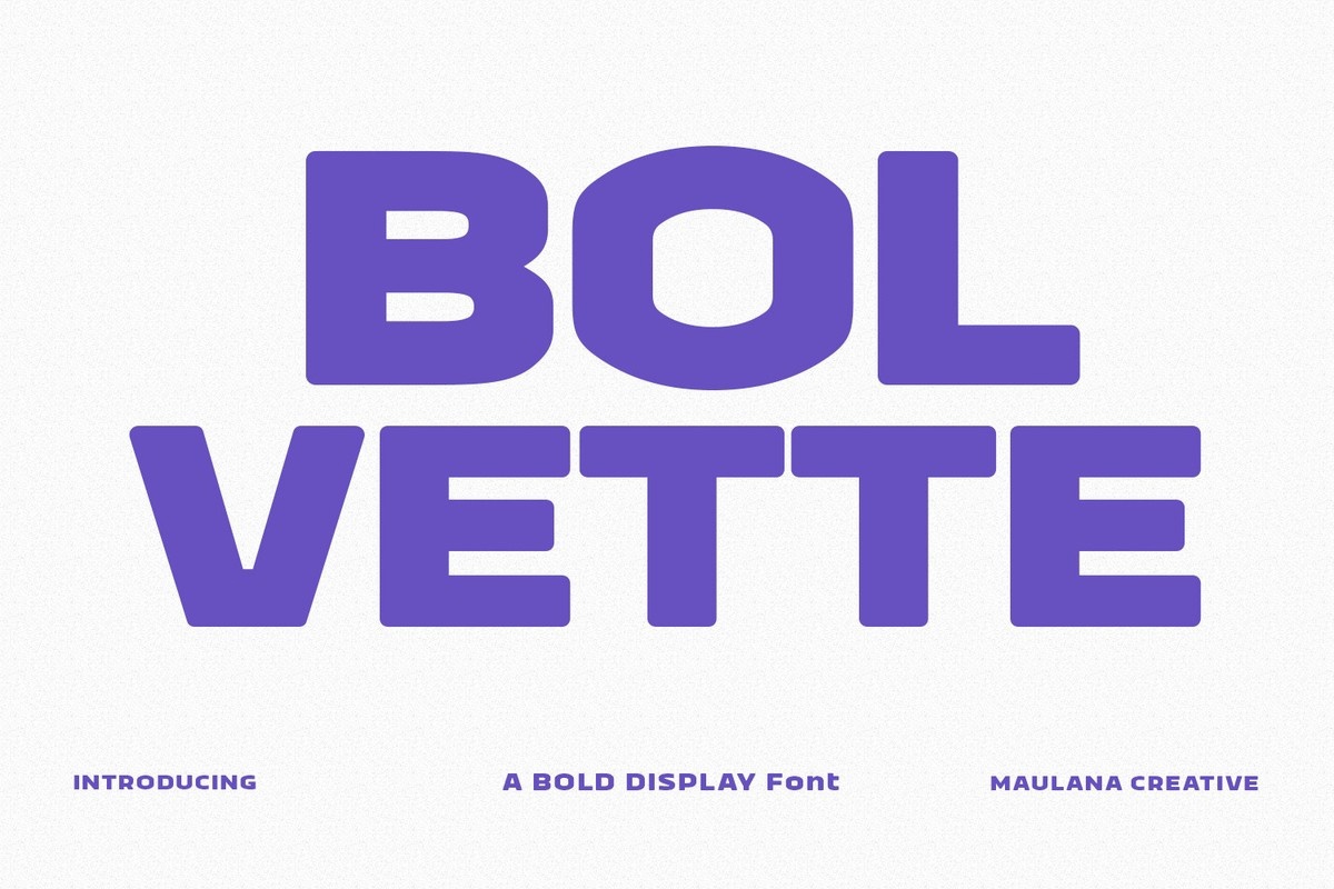 Пример шрифта Bolvette
