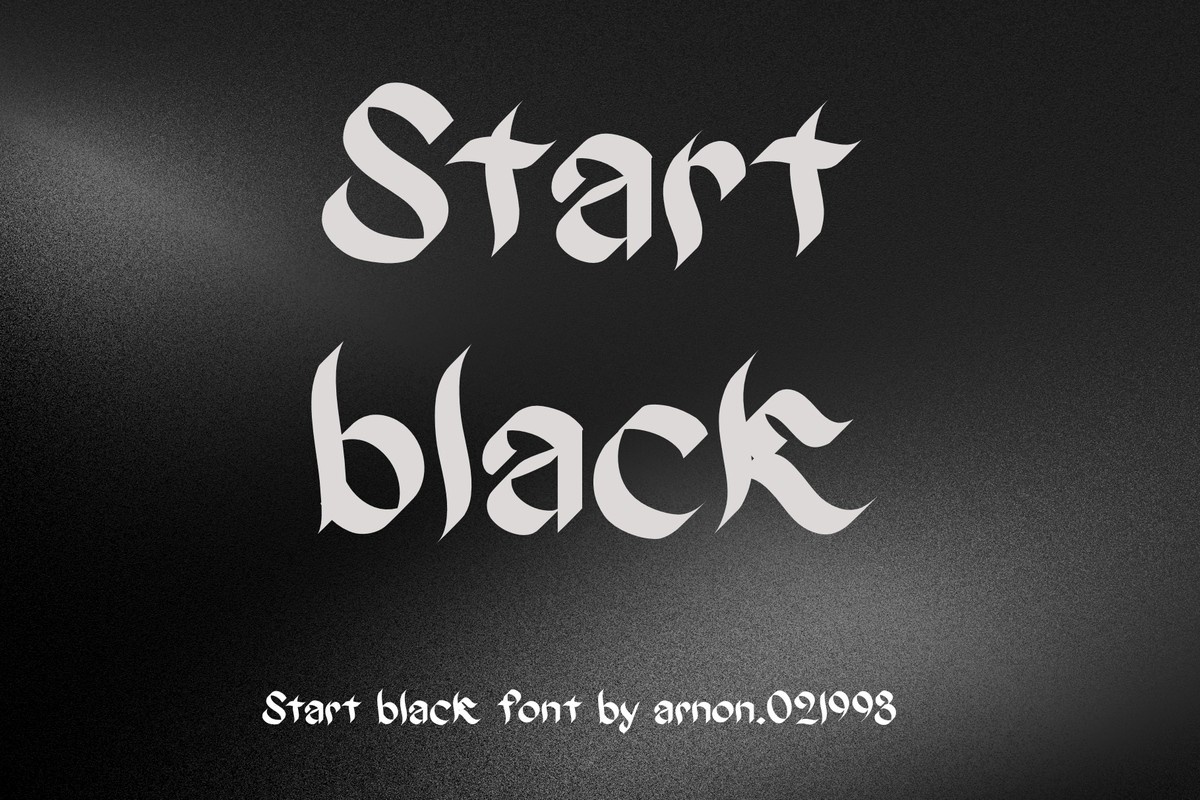 Пример шрифта Start Black