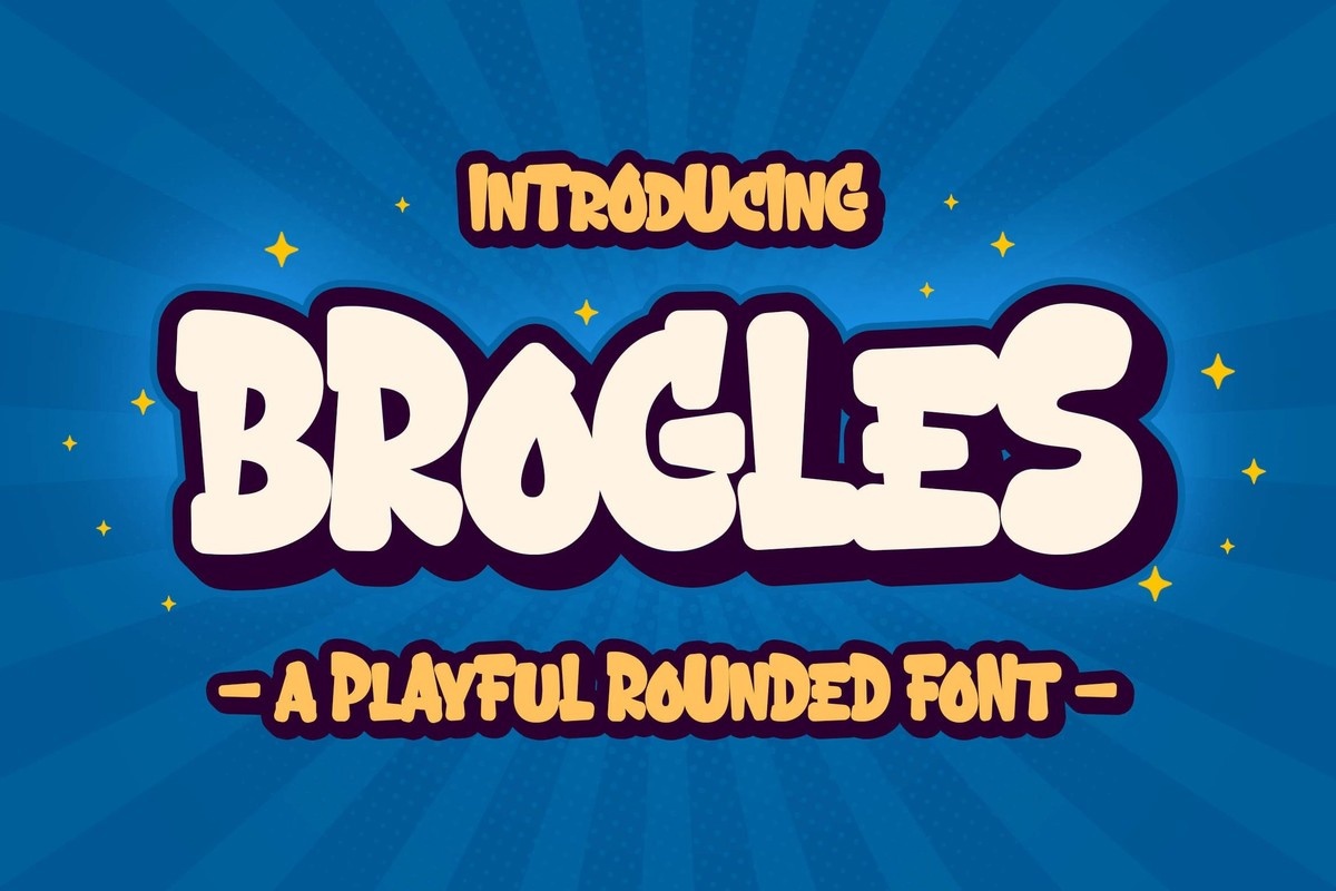 Пример шрифта Brogles