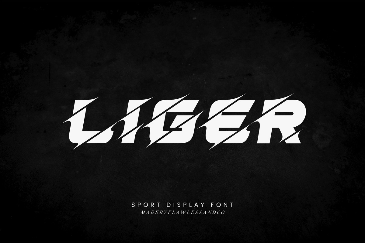 Пример шрифта Liger