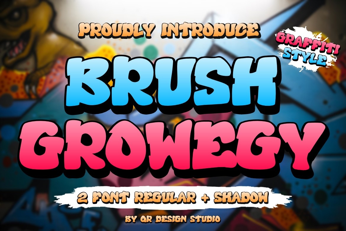 Пример шрифта Brush Growegy Regular