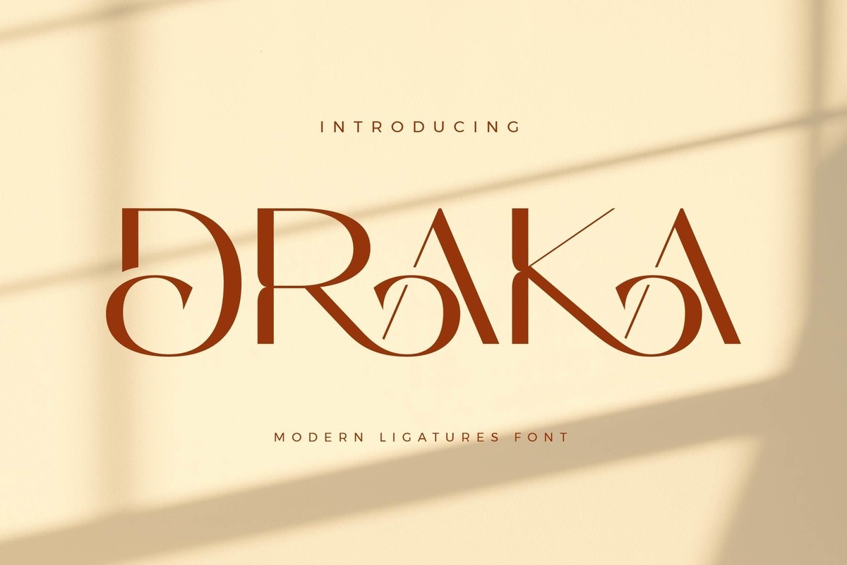 Пример шрифта Draka