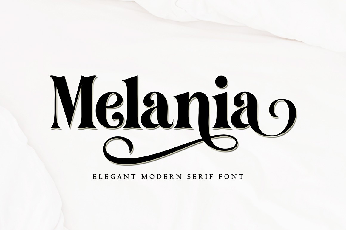 Пример шрифта Melania