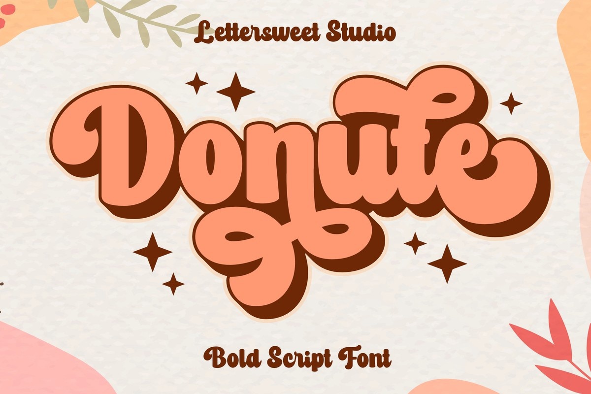 Пример шрифта Donute Italic