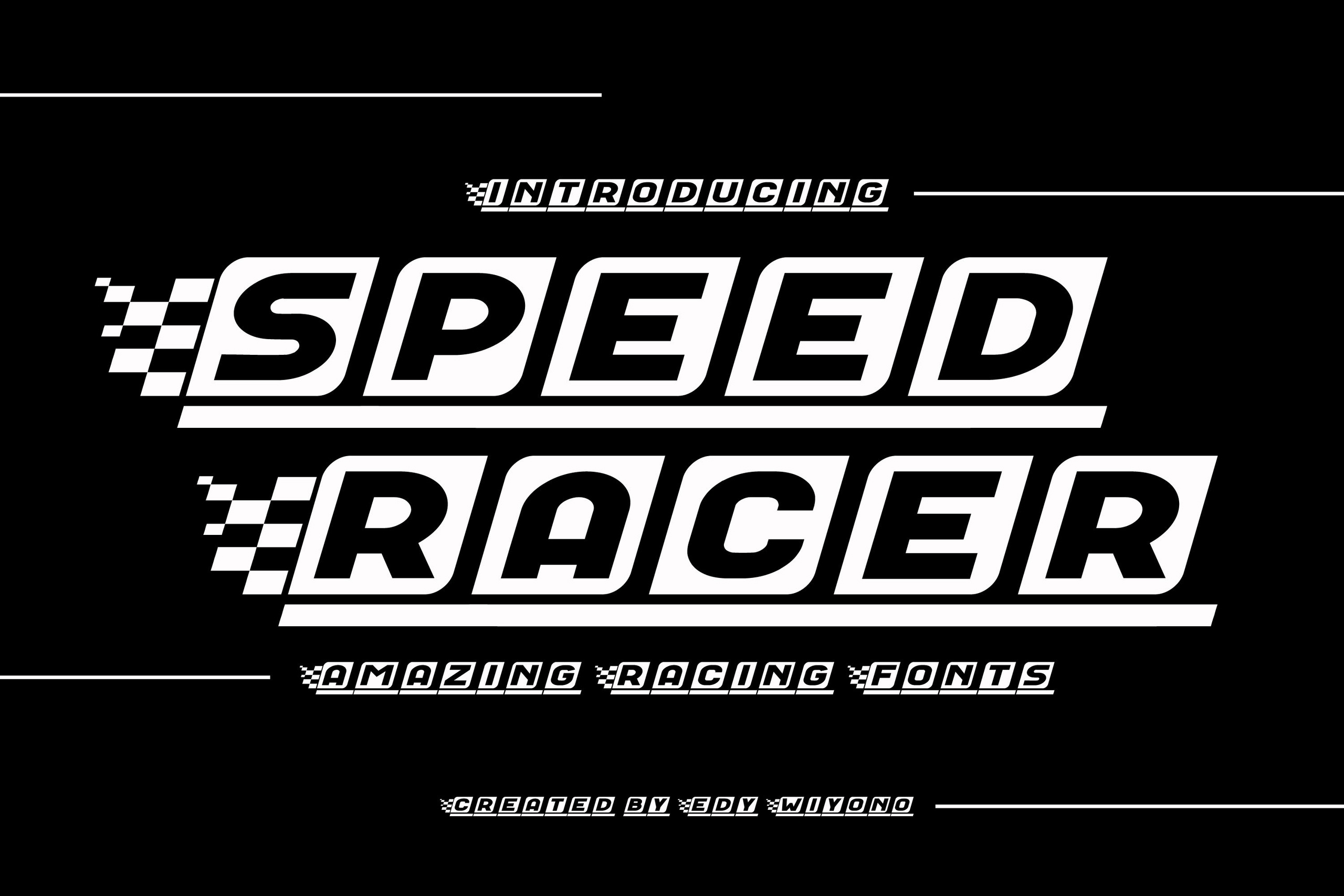 Пример шрифта Speed Racer