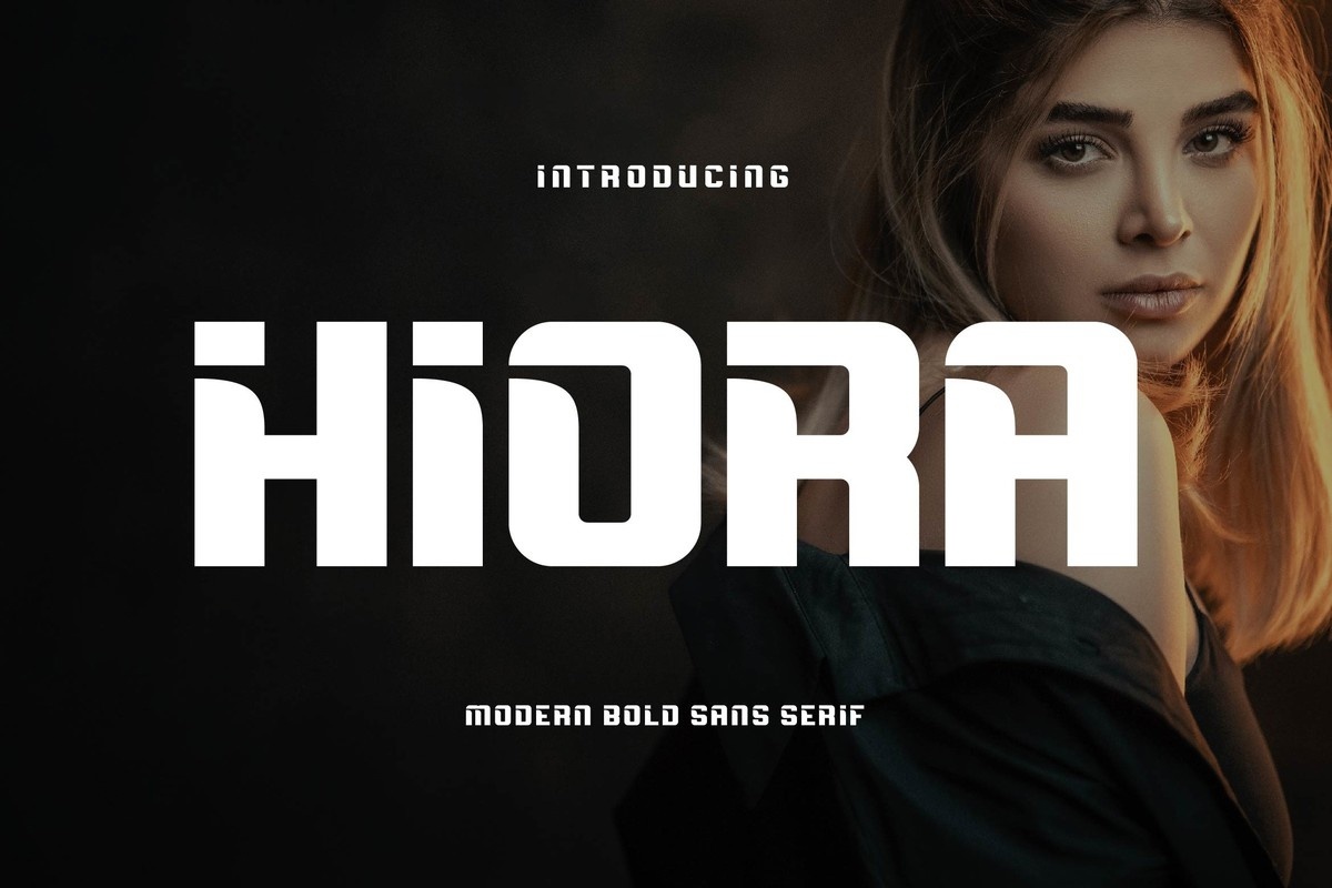 Пример шрифта Hiora