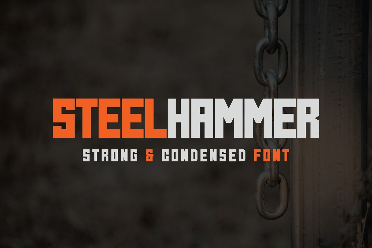 Пример шрифта Steel Hammer Regular