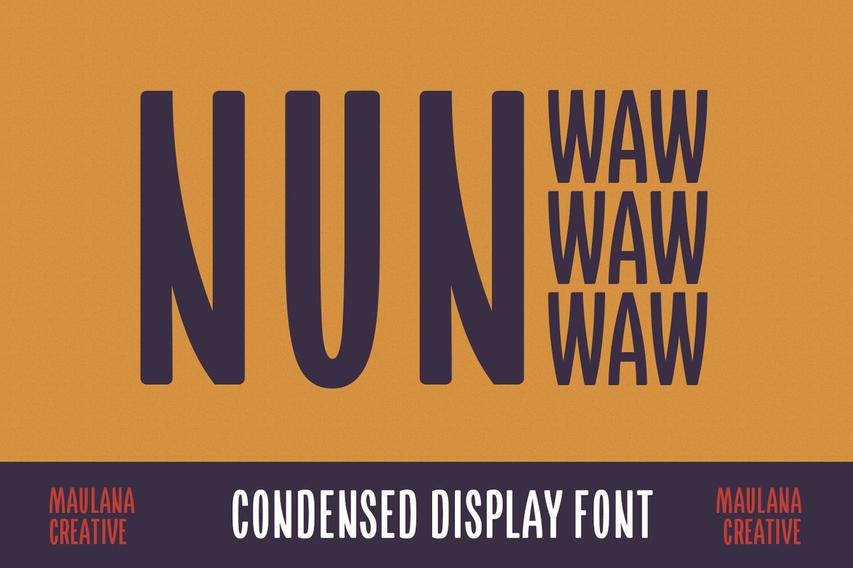 Пример шрифта Nun Waw