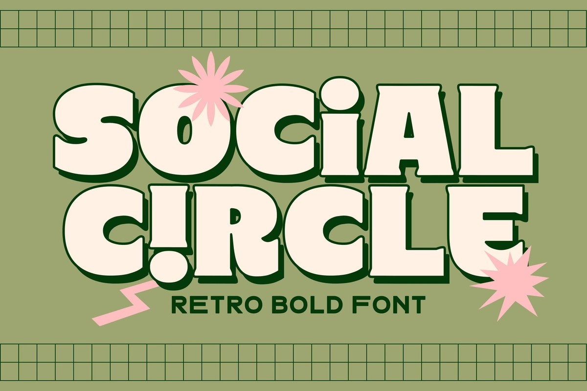 Пример шрифта Social Circle Regular