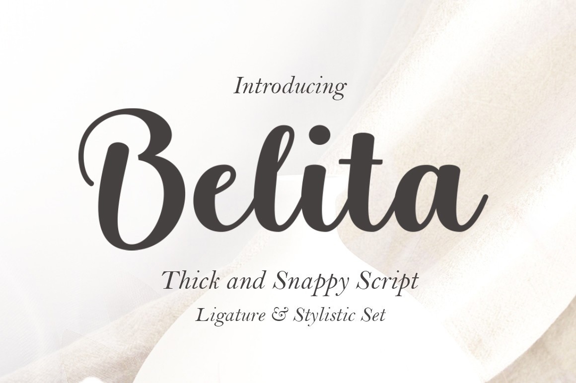 Пример шрифта Belita