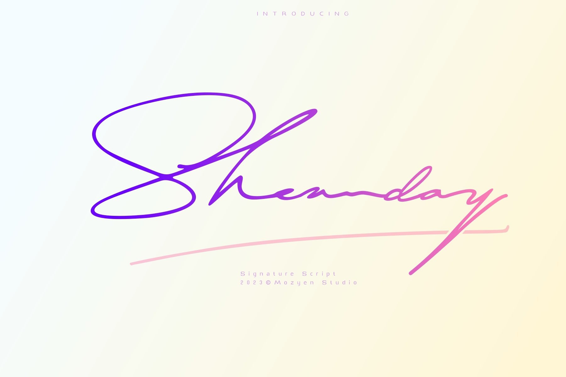 Пример шрифта Sheanday