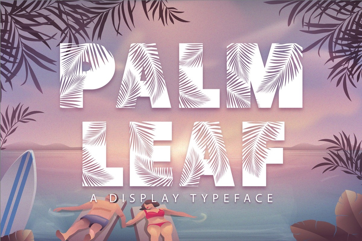 Пример шрифта Palm Leaf Italic