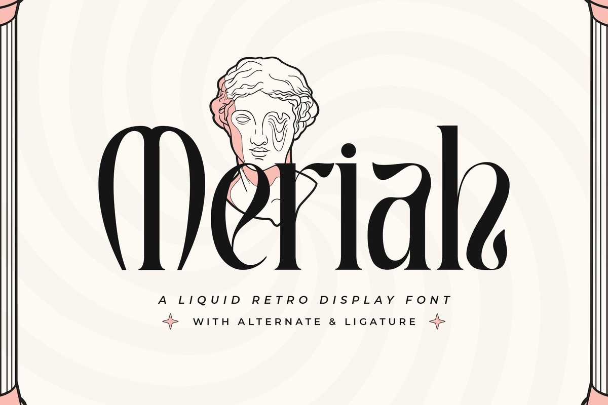 Пример шрифта Meriah Regular