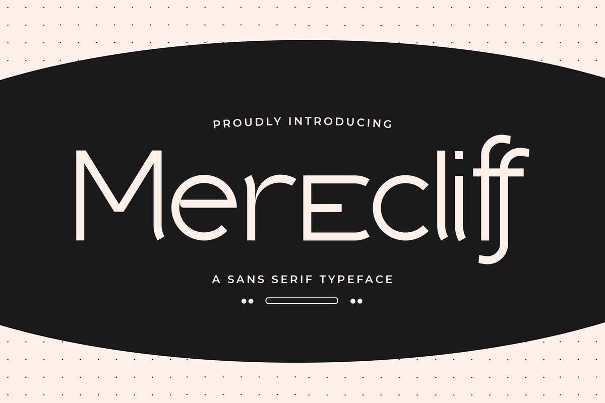 Пример шрифта Merecliff