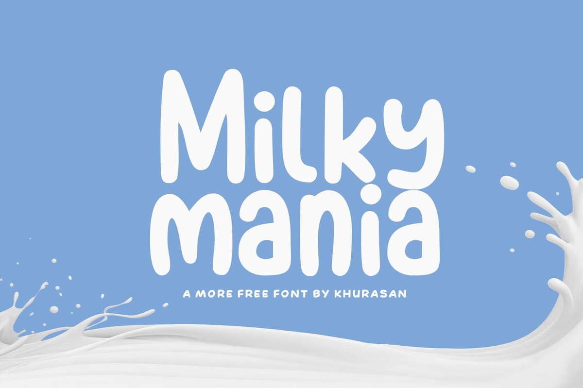 Пример шрифта Milky Mania