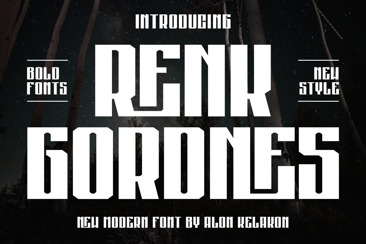 Пример шрифта Renk Gordnes Regular
