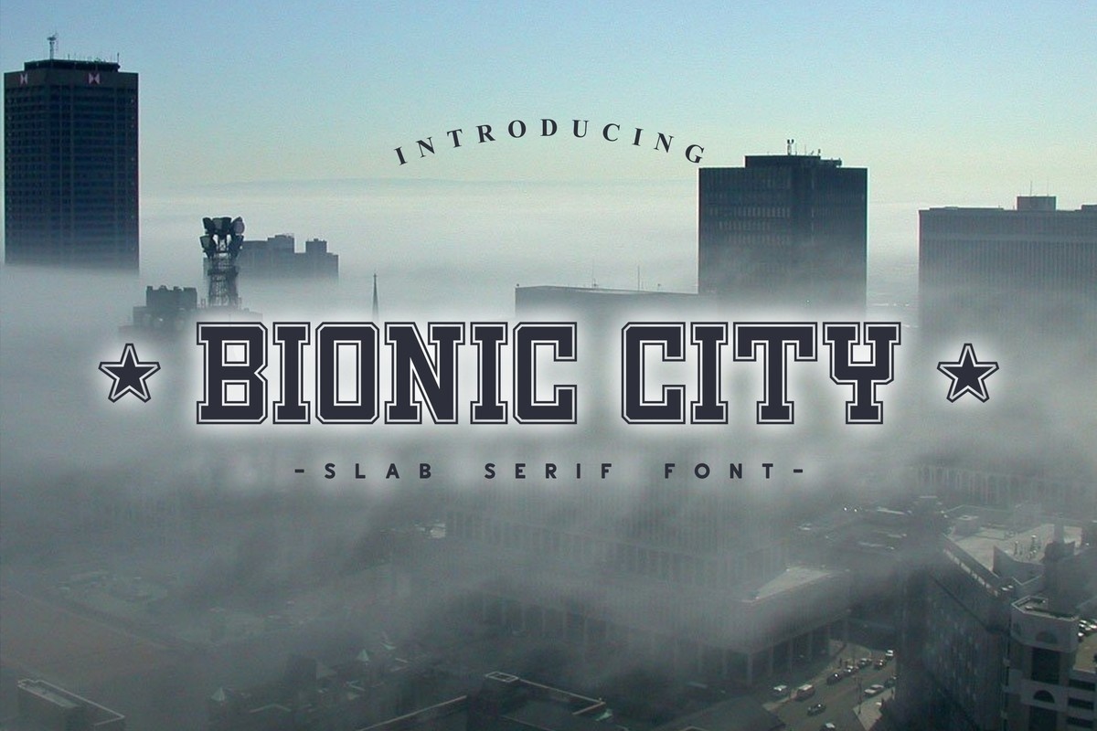 Пример шрифта Bionic City
