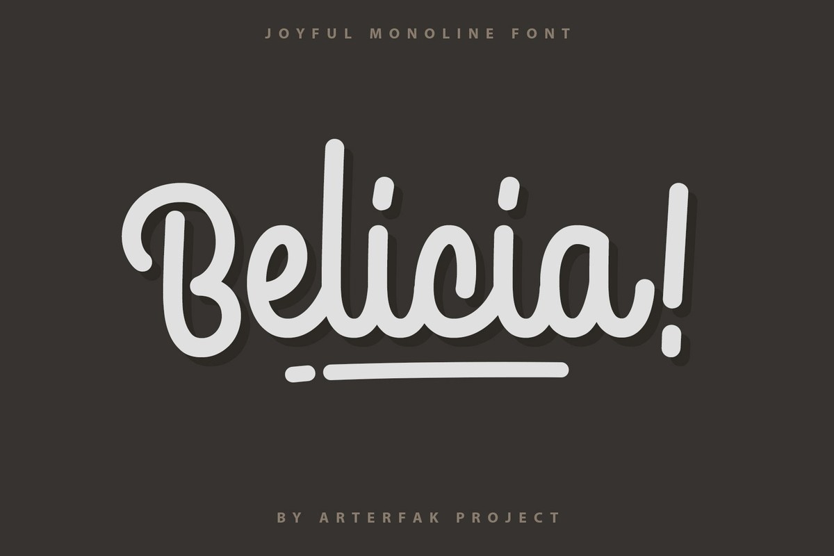 Пример шрифта Belicia!