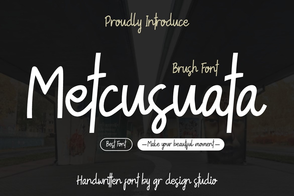 Пример шрифта Metcusuata