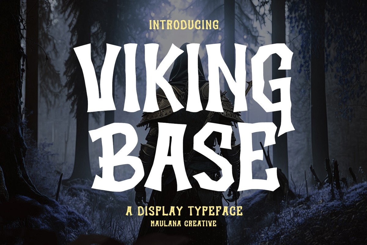 Пример шрифта Viking Base
