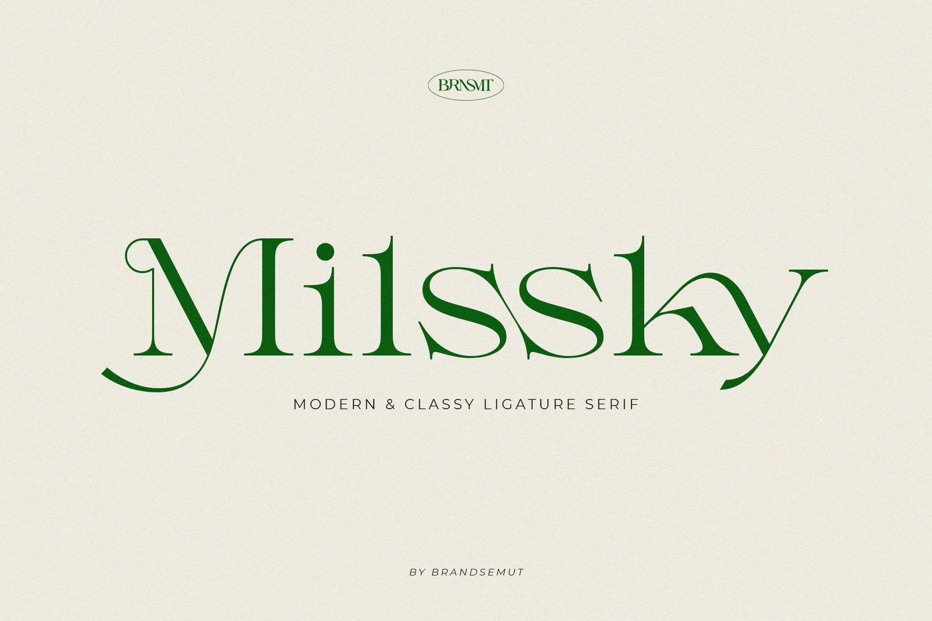 Пример шрифта Milssky Regular