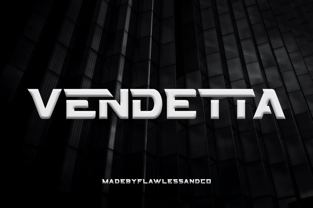 Пример шрифта Vendetta