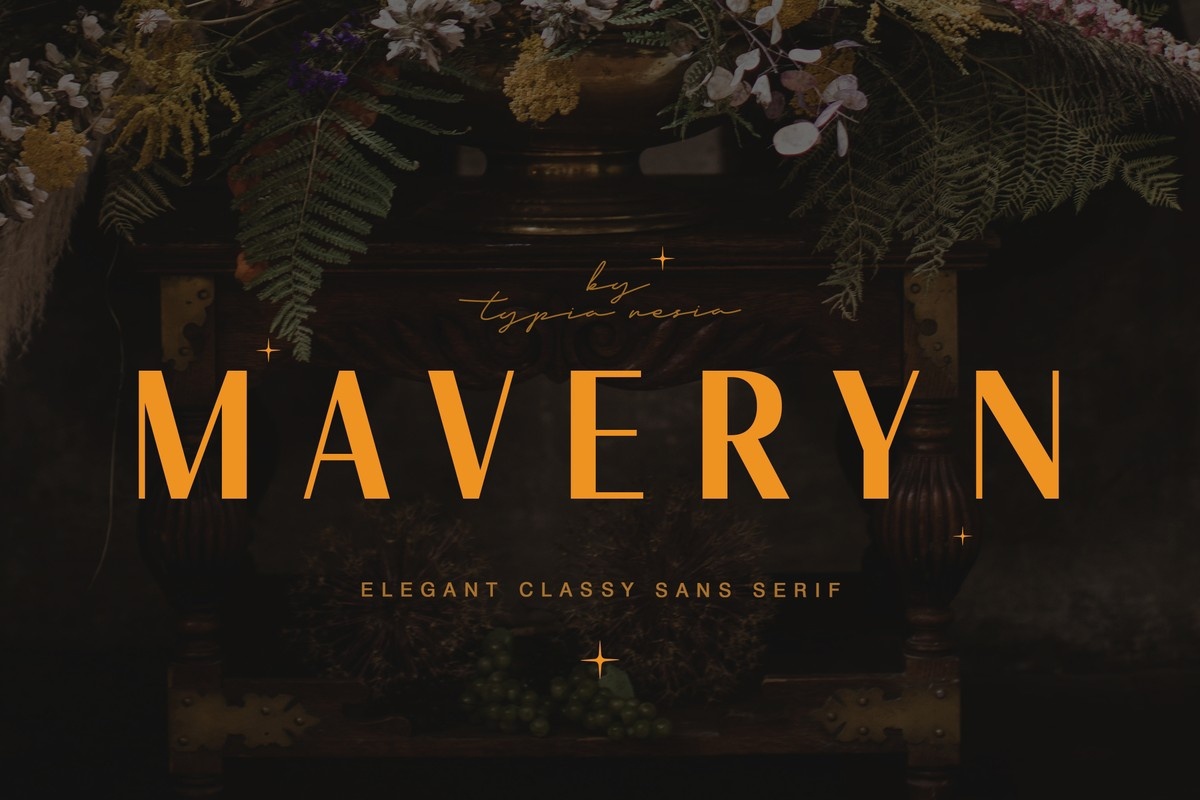 Пример шрифта Maveryn